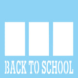 Back to School - 3 Frames - Scrapbook Page Overlay Die Cut - Choose a Color