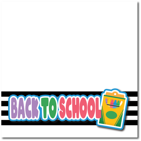 Back to School - Printed Premade Scrapbook Page 12x12 Layout