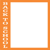 Back to School - Scrapbook Page Overlay Die Cut - Choose a Color