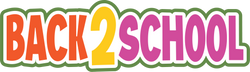 Back 2 School - Scrapbook Page Title Sticker