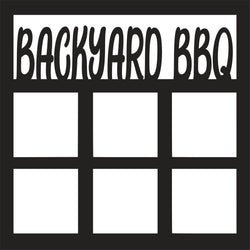 Backyard BBQ - 6 Square Frames - Scrapbook Page Overlay Die Cut