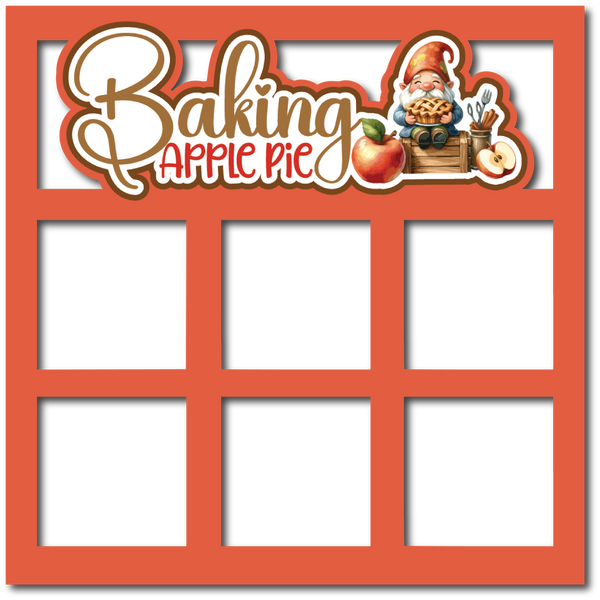 Baking Apple Pie - 6 Frames - Scrapbook Page Layered Overlay Kit