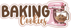 Baking Cookies - Scrapbook Page Title Die Cut