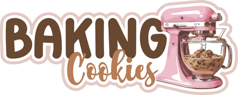 Baking Cookies - Scrapbook Page Title Sticker