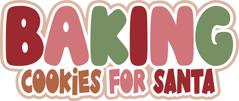 Baking Cookies for Santa - Scrapbook Page Title Sticker