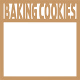Baking Cookies - Scrapbook Page Overlay Die Cut - Choose a Color
