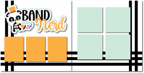 Band Nerd - Printed Premade Scrapbook (2) Page 12x12 Layout