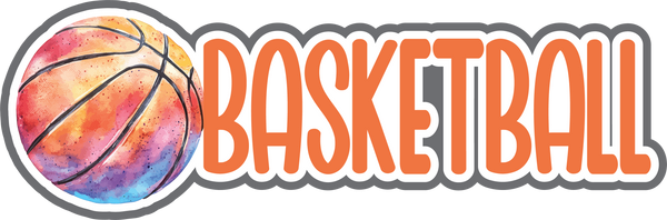 Basketball - Scrapbook Page Title Sticker