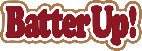 Batter Up! - Scrapbook Page Title Die Cut