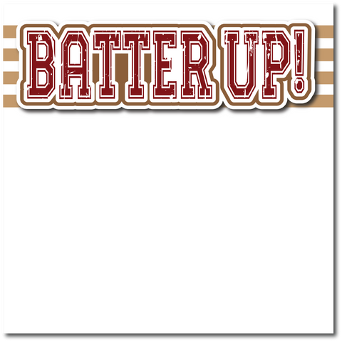 Batter Up! - Printed Premade Scrapbook Page 12x12 Layout