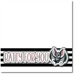 Batty for You - Printed Premade Scrapbook Page 12x12 Layout