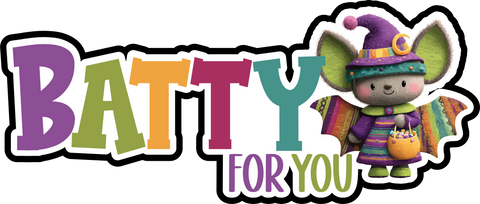 Batty for You - Scrapbook Page Title Sticker