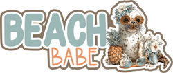 Beach Babe - Scrapbook Page Title Die Cut