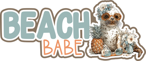 Beach Babe - Scrapbook Page Title Die Cut