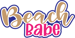 Beach Babe - Scrapbook Page Title Die Cut