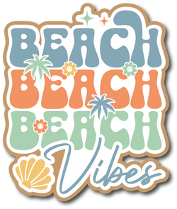 Beach VIbes - Scrapbook Page Title Sticker