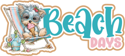 Beach Days - Scrapbook Page Title Die Cut