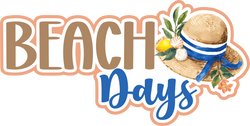Beach Days - Scrapbook Page Title Sticker