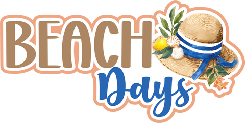 Beach Days - Scrapbook Page Title Die Cut
