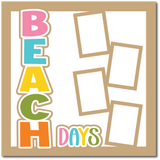 Beach Days - Printed Premade Scrapbook Page 12x12 Layout