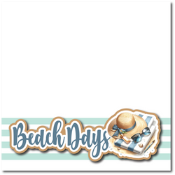 Beach Days - Printed Premade Scrapbook Page 12x12 Layout