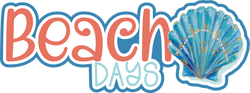 Beach Days - Scrapbook Page Title Sticker
