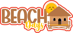 Beach Days - Scrapbook Page Title Die Cut