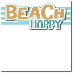 Beach Happy - Printed Premade Scrapbook Page 12x12 Layout