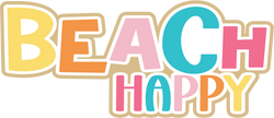 Beach Happy - Scrapbook Page Title Die Cut