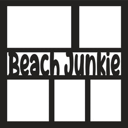 Beach Junkie - 5 Frames - Scrapbook Page Overlay