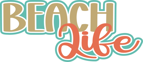 Beach Life - Scrapbook Page Title Sticker