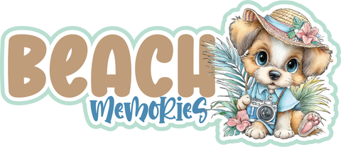 Beach Memories - Scrapbook Page Title Die Cut