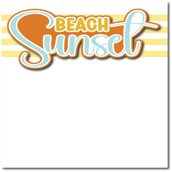 Beach Sunset - Printed Premade Scrapbook Page 12x12 Layout