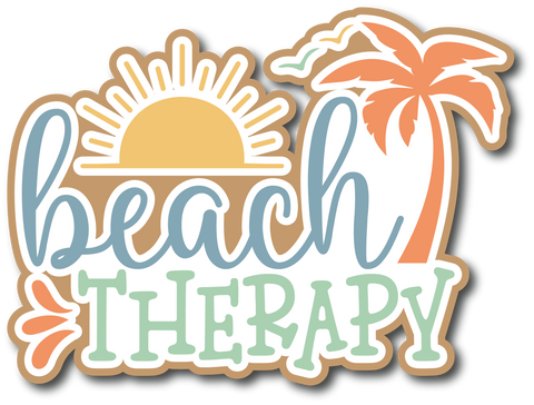 Beach Therapy - Scrapbook Page Title Die Cut