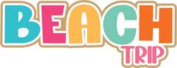 Beach Trip- Scrapbook Page Title Sticker