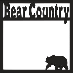 Bear Country - Scrapbook Page Overlay Die Cut - Choose a Color