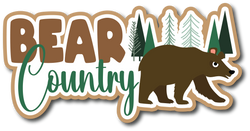 Bear Country - Scrapbook Page Title Die Cut