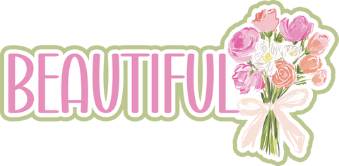 Beautiful - Scrapbook Page Title Sticker