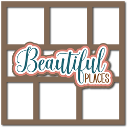 Beautiful Places - 6 Frames - Scrapbook Page Layered Overlay Kit