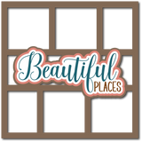 Beautiful Places - 6 Frames - Scrapbook Page Layered Overlay Kit