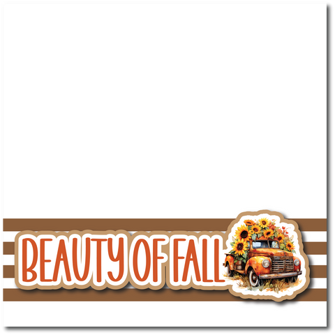 Beauty of Fall - Printed Premade Scrapbook Page 12x12 Layout