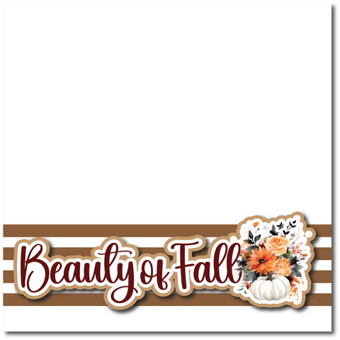 Beauty of Fall - Printed Premade Scrapbook Page 12x12 Layout