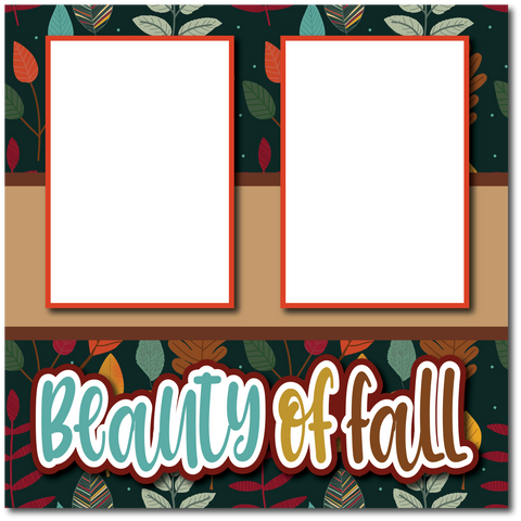 Beauty of Fall - Printed Premade Scrapbook Page 12x12 Layout