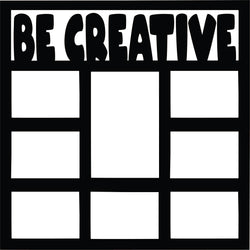 Be Creative - 8 Frames - Scrapbook Page Overlay Die Cut - Choose a Color