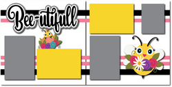 Bee-utiful - Printed Premade Scrapbook (2) Page 12x12 Layout