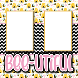 Bee-utiful - Printed Premade Scrapbook Page 12x12 Layout