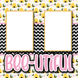 Bee-utiful - Printed Premade Scrapbook Page 12x12 Layout