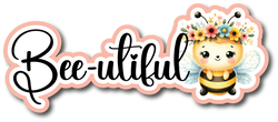 Bee-utiful - Scrapbook Page Title Die Cut