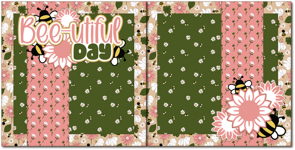 Bee-utiful Day - Scrapbook Double Page Kit