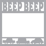 Beep Beep - Scrapbook Page Overlay Die Cut - Choose a Color